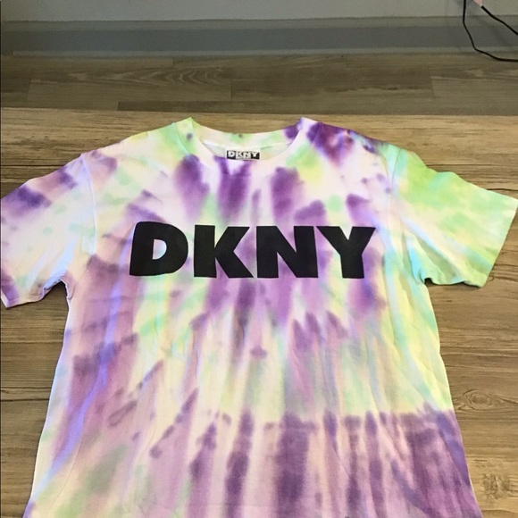 Vintage Tye-Dye DKNY Logo Tshirt - Picture 5 of 9